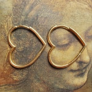 Heart Shaped Hoop Earrings